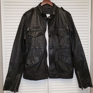 SOLD Mens JOES JEANS Genuine Leather Jacket.Blk.XL